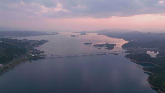 4k航拍浙江杭州千岛湖