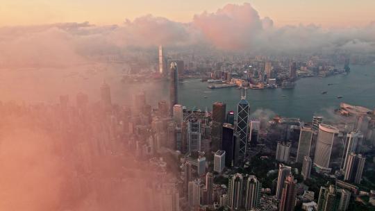 香港太平山云海视频素材模板下载