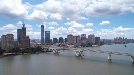 广州黄埔国际金融城航拍视频素材模板下载
