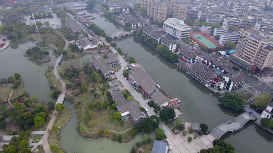 4k 航拍温州城市景观全景