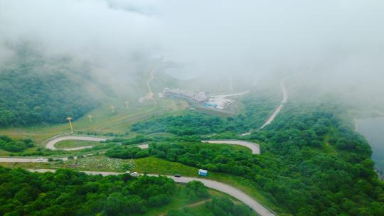 成都市茂县九鼎山风景区半山腰风景