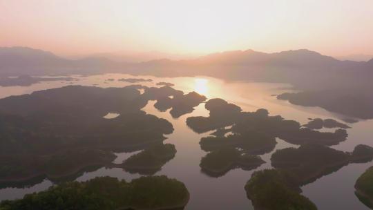 4k航拍浙江杭州千岛湖