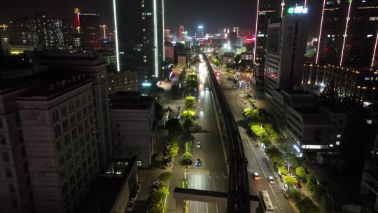 芜湖大镜湖夜景航拍