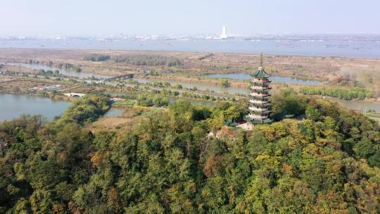 4K航拍镇江焦山风景区