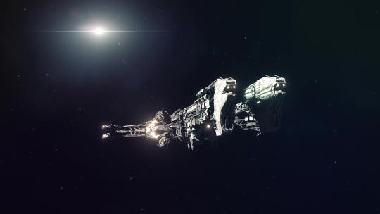 大型科幻宇宙飞船的高质量视觉效果镜头2