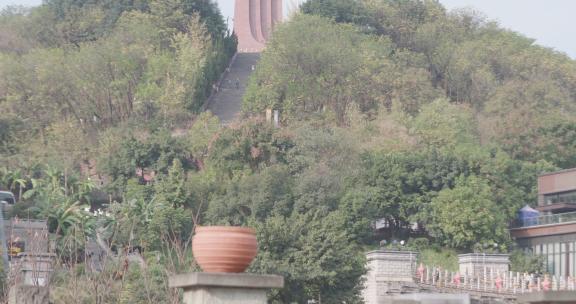 贵州茅台镇景区建筑标志风景空镜渡口纪念碑