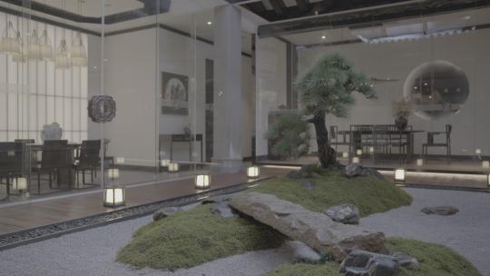 新中式中式庭院四合院环境
