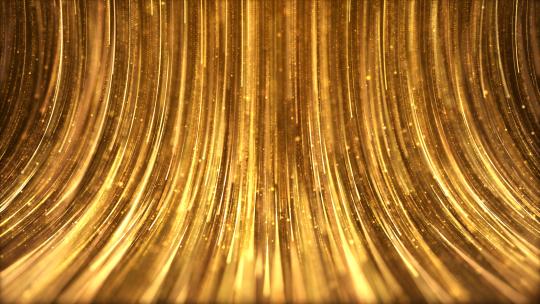 豪华的金色粒子光线颁奖典礼晚会背景视频