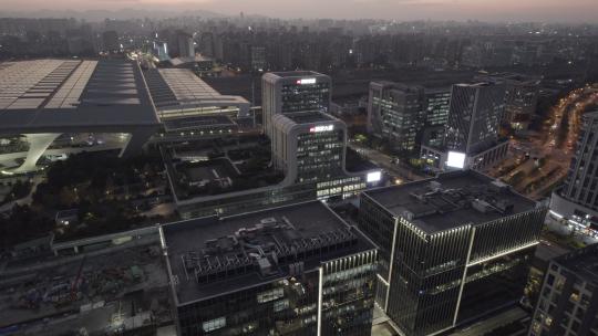 航拍杭州顾家大厦 Dlog未调色