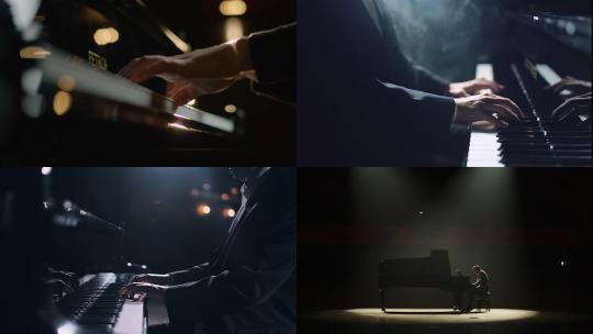 【合集】优雅的弹钢琴演出视频素材模板下载