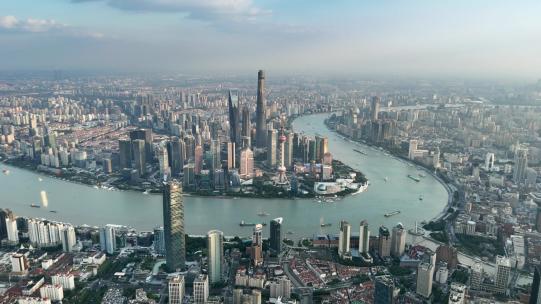 上海航拍城市空镜头高清在线视频素材下载