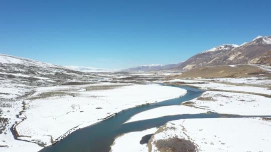 318川藏线 雪山 航拍视频素材模板下载