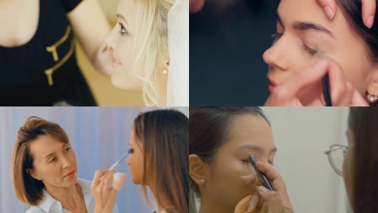 【合集】给模特认真化妆的化妆师