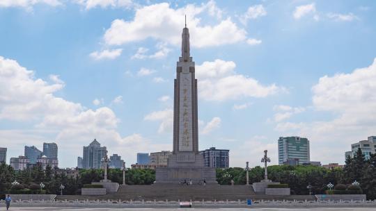 江西南昌八一广场南昌起义纪念塔延时摄影