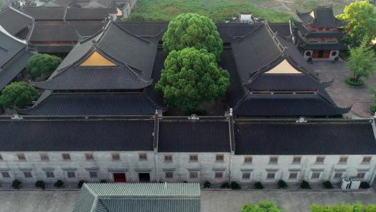航拍中国寺院视频素材模板下载