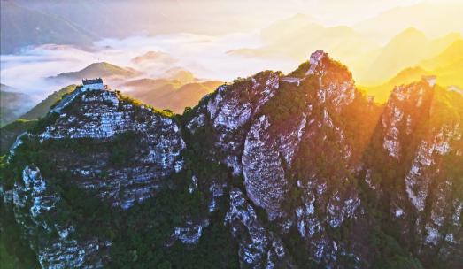 【合集】长城日出山脉大气磅礴航拍宣传片