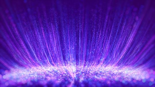 唯美优雅蓝紫色粒子光线梦幻婚礼背景视频