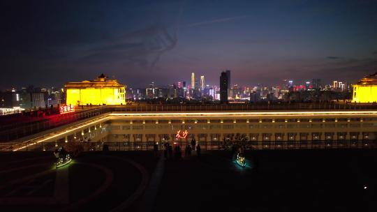 长沙夜景万家丽国际广场楼顶