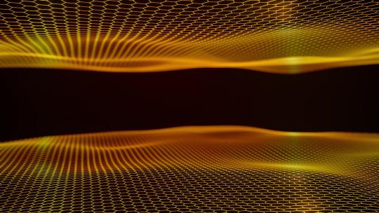 数字金色波粒子波 网络空间和技术数字