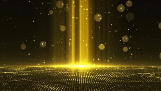华丽黑金粒子光束视频视频素材模板下载