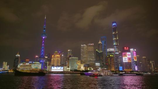 上海外滩夜景延时视频素材模板下载