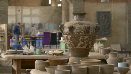旧陶器古董工艺的4k视频视频素材模板下载