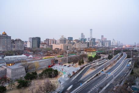 北京东便门明城墙夜景亮灯延时摄影4k60