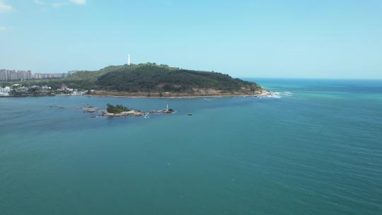 航拍海边海岸线赤岭风景区