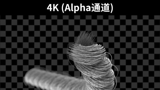 三维布料编织螺旋生长动画（Alpha通道）3视频素材模板下载