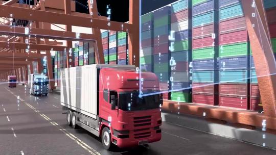 科技感物流运输工厂现代化转场智慧产业园