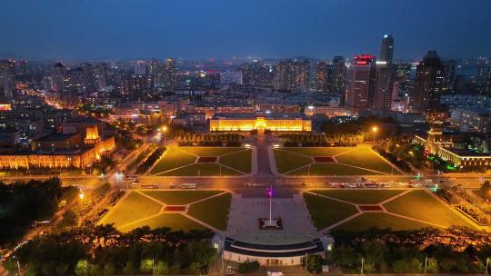 城市夜景 城市航拍