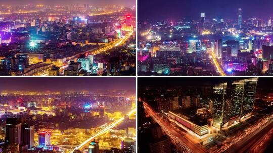北京夜景延时逐格镜头一组视频素材模板下载