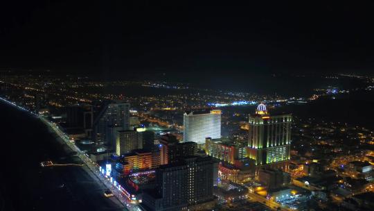 鸟瞰城市的夜晚视频素材模板下载