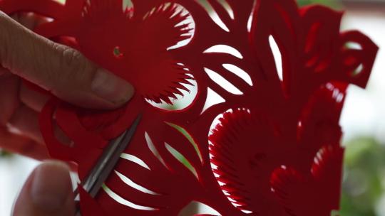 4k非遗非物质文化遗产剪纸艺术民俗