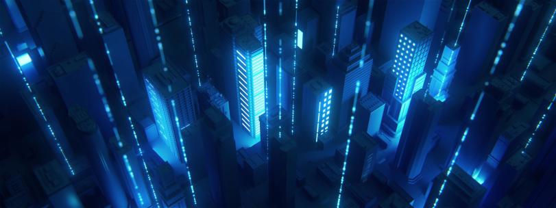 科技城市互联网大数据片头C4D+AE工程