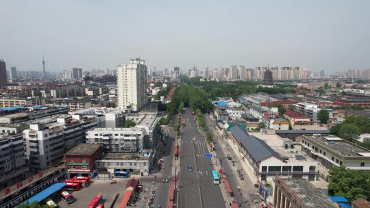 河南洛阳城市风光交通航拍