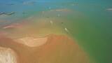 海南琼海博鳌万泉河入海口风筝冲浪高清在线视频素材下载