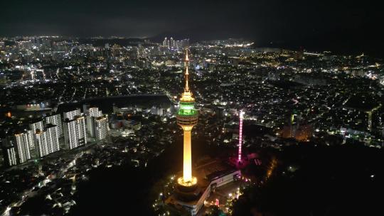 繁华城市夜间景点