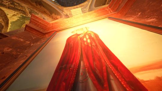 哈尔滨索菲亚大教堂内部壁画装饰4K原始素材视频素材模板下载