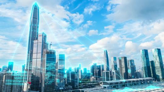 科技城市合成特效模板