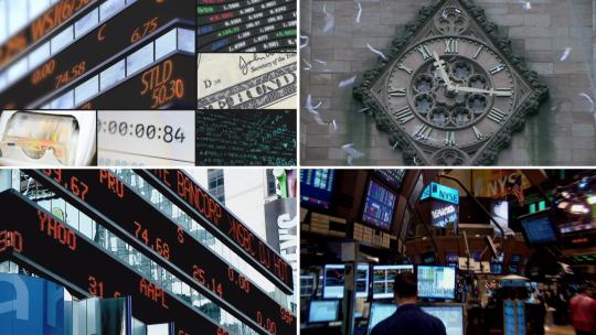 华尔街纳斯达克指数股市基金期货证劵交易所视频素材模板下载