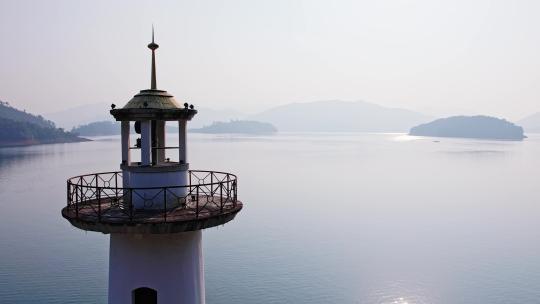 杭州千岛湖和灯塔航拍