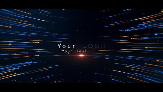 抽象粒子线条背景文字标题开场片头动画