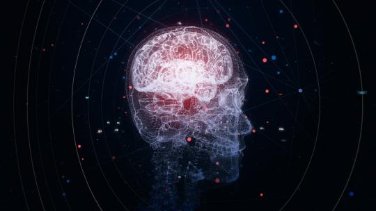 4k科技感人类大脑粒子特效视频