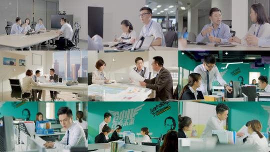 原创MINI拍摄高端创业团队讨论合集4K高清在线视频素材下载