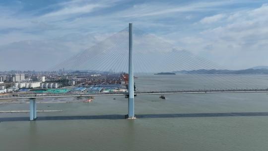 航拍福建厦门漳州跨海大桥厦漳大桥