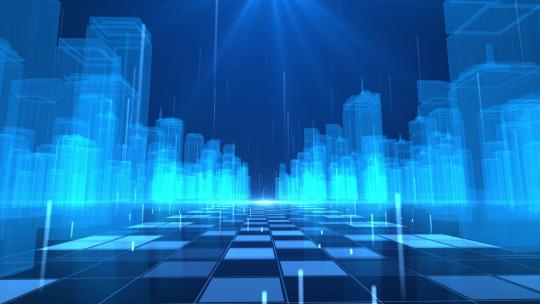 3D科技城市穿梭动态背景