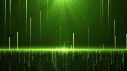 绿色粒子光线晚会背景AE工程