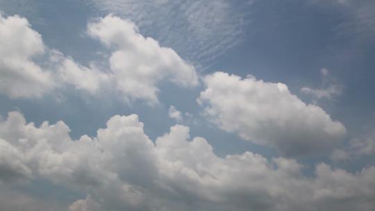 天空中的白云实拍延时摄影