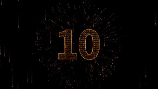 金色倒计时开场AE模板